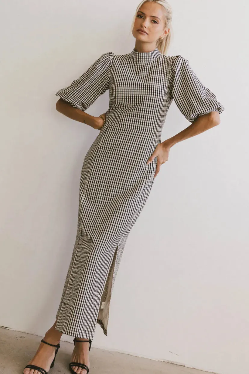 Dresses>Bohme Alex Gingham Dress in Black