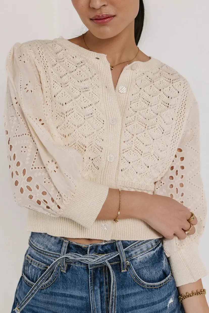 Tops>Bohme Alexia Sweater in Cream