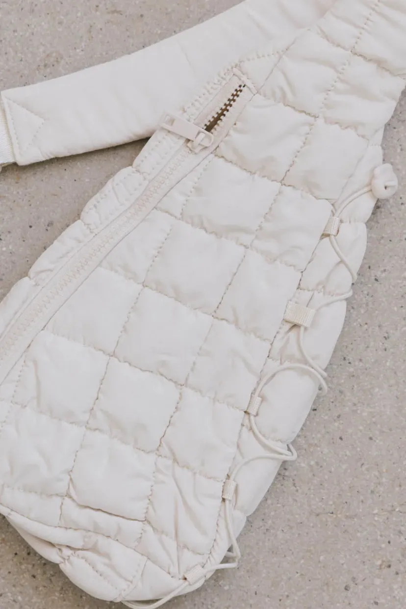 Loungewear | Bags>Bohme Aliyah Quilted Sling Bag in Ivory