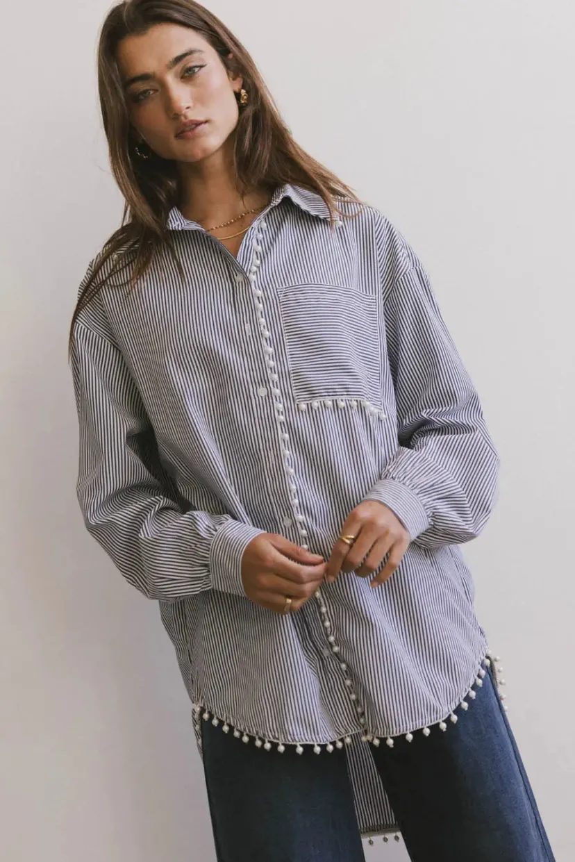 Tops | Blouses>Bohme Allison Pearl Button Up