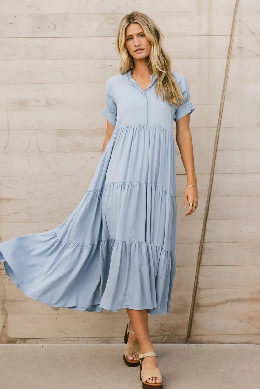 Dresses>Bohme Amanda Tiered Dress in Blue