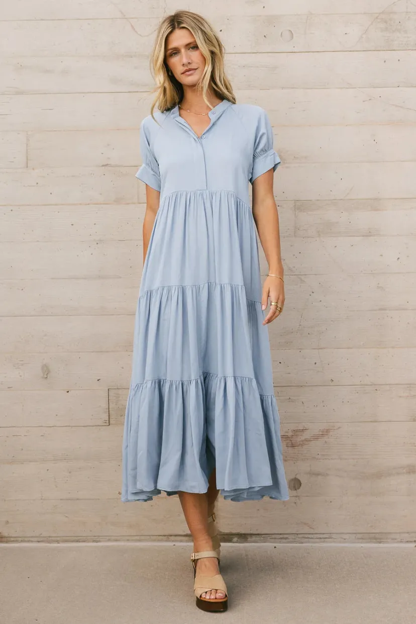 Dresses>Bohme Amanda Tiered Dress in Blue