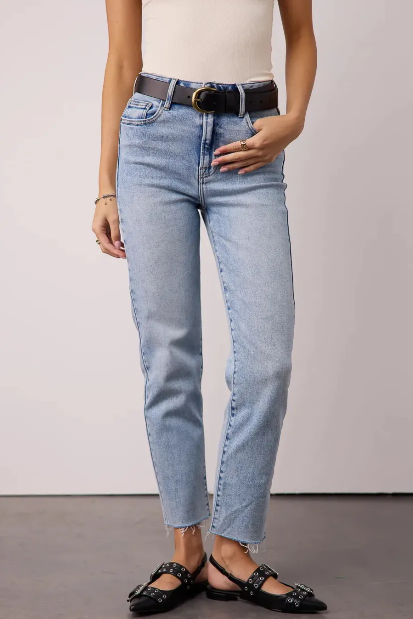 Denim | All Bottoms>Bohme Amelia Straight Leg Jeans in Light Wash - FINAL SALE Lightwash