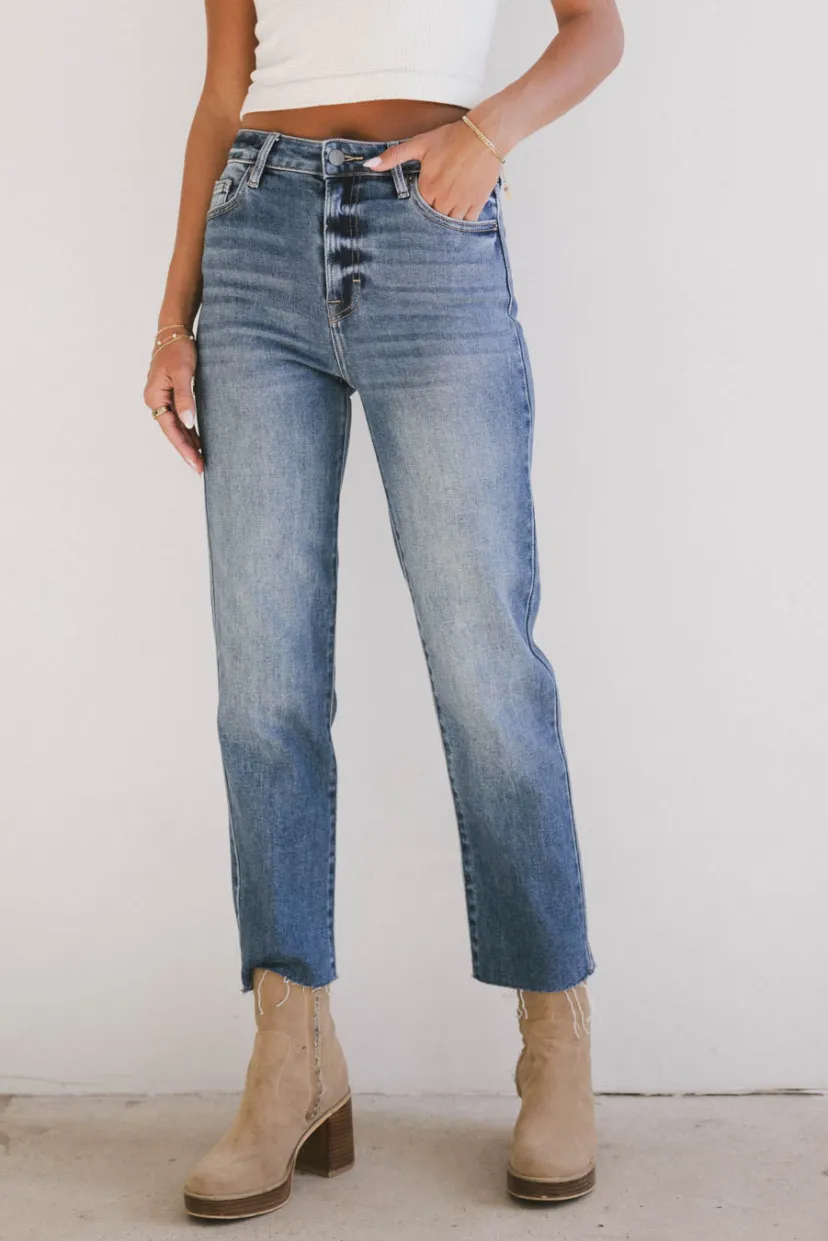 Denim | All Bottoms>Bohme Amelia Straight Leg Jeans in Medium Wash Mediumwash