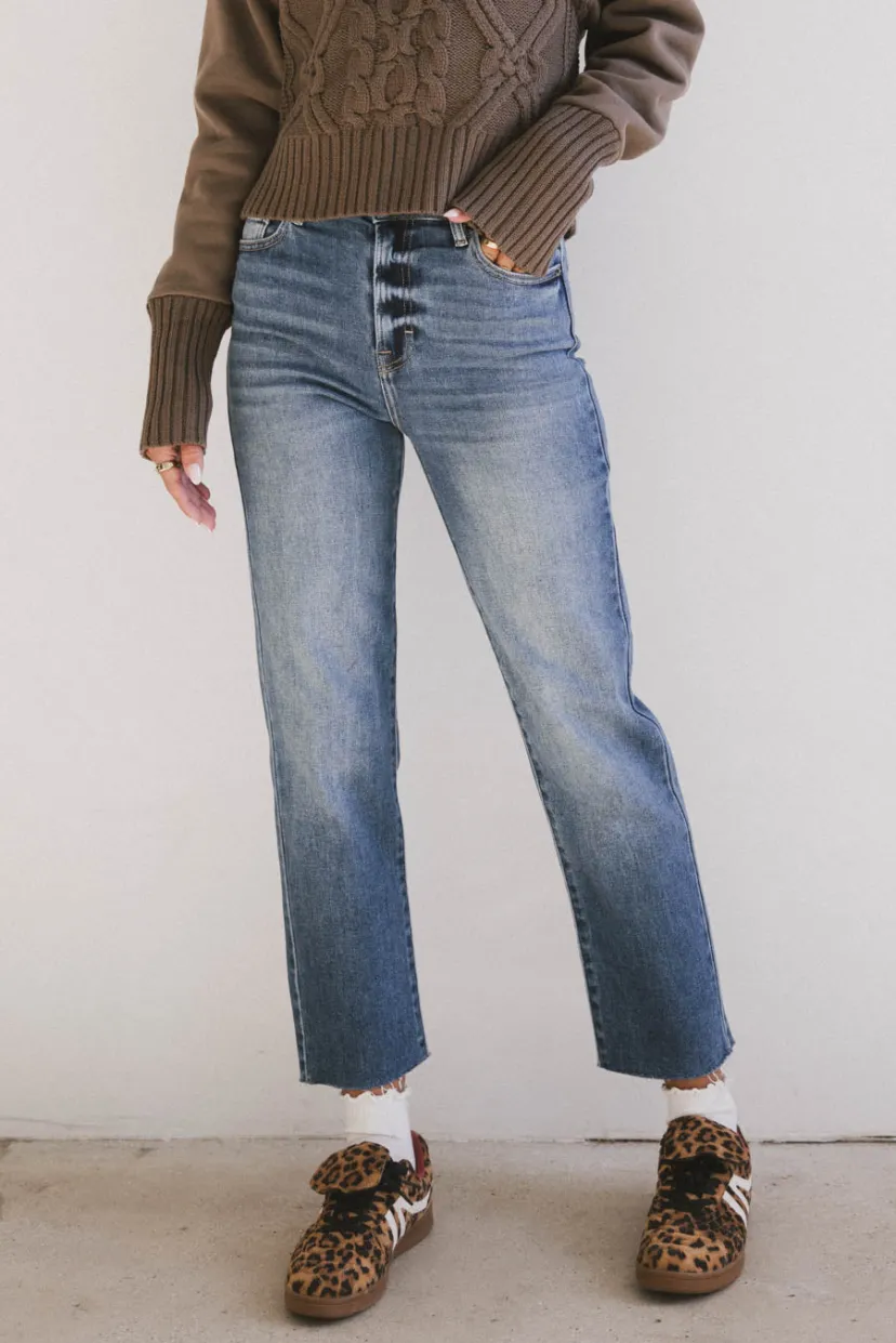 Denim | All Bottoms>Bohme Amelia Straight Leg Jeans in Medium Wash Mediumwash