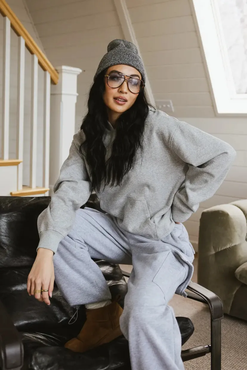 Tops | Sweaters>Bohme Anahi Hoodie in Grey