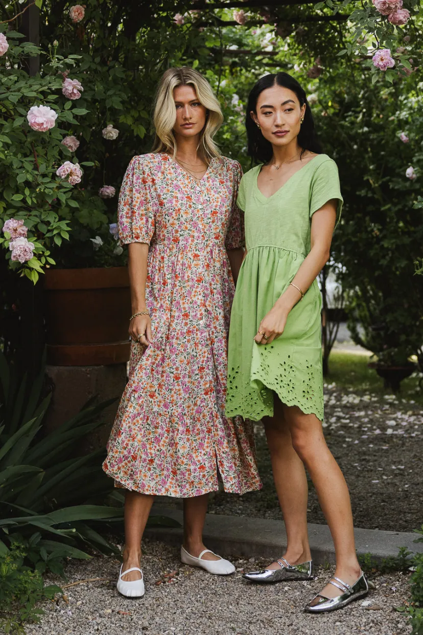 Dresses | Mini Dresses>Bohme Aria Eyelet Lace Mini in - FINAL SALE Green