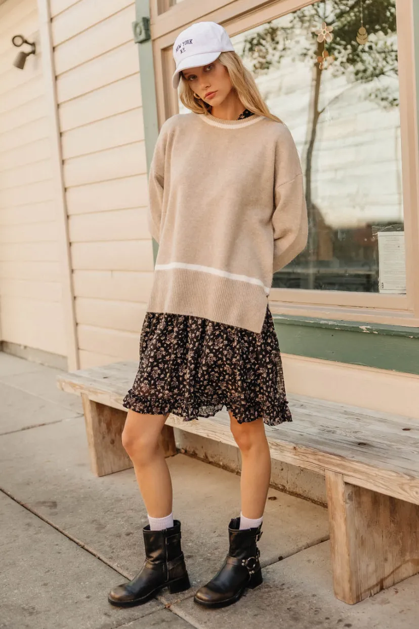 Tops | Sweaters>Bohme Ashley Knit Sweater in Taupe