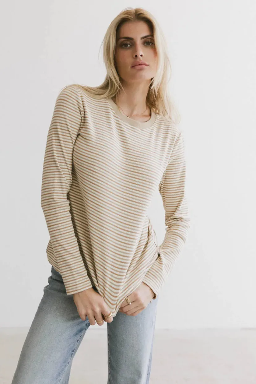 Tops | Tees & Tanks>Bohme August Striped Ribbed Top