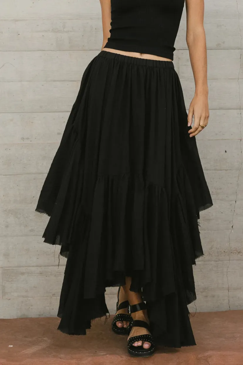 Skirts | All Bottoms>Bohme Augusta Handkerchief Skirt in Black