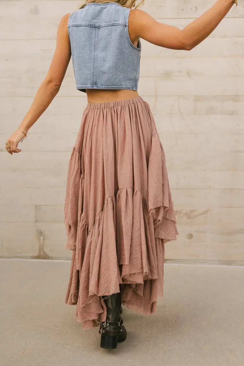 Skirts | All Bottoms>Bohme Augusta Handkerchief Skirt in Rose