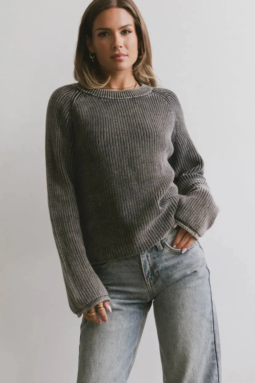 Tops | Sweaters>Bohme Aveline Knit Sweater in Black