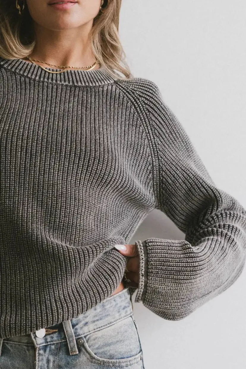 Tops | Sweaters>Bohme Aveline Knit Sweater in Black