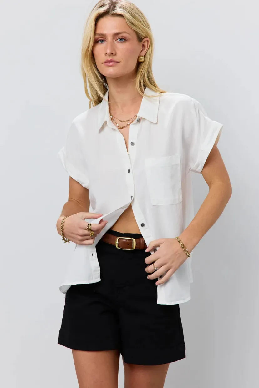 Tops | Blouses>Bohme Avery Button Up in Off White - FINAL SALE Offwhite