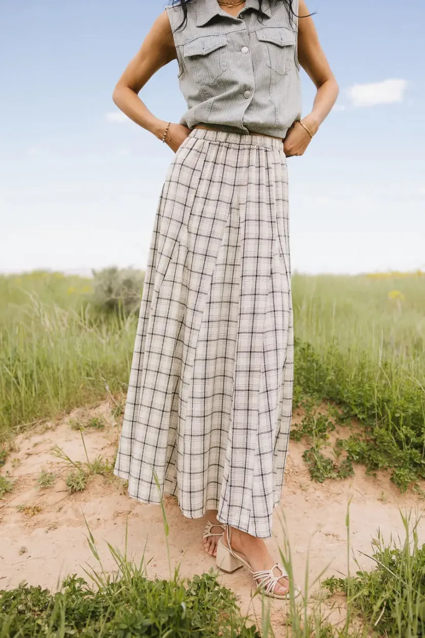 Skirts | All Bottoms>Bohme Avril Plaid Maxi Skirt