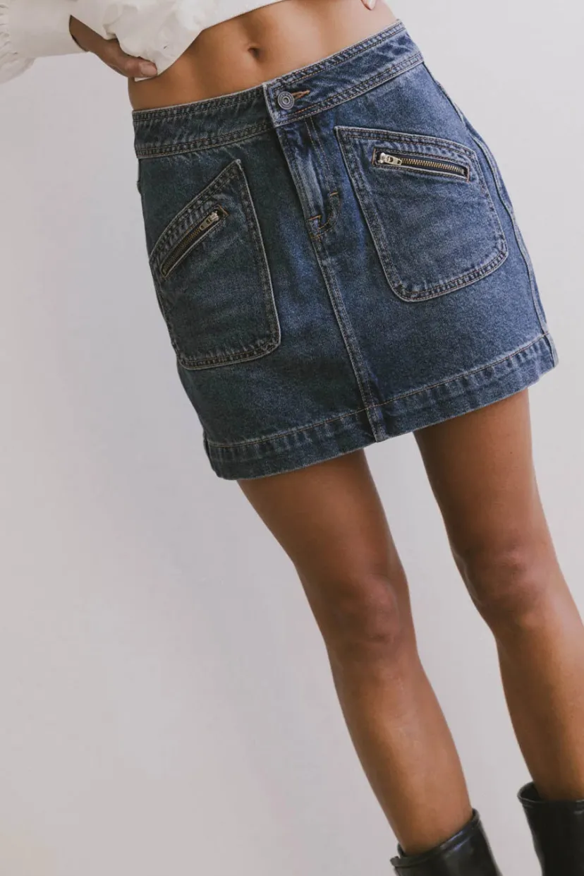 Skirts>Bohme Bandri Denim Mini Skirt