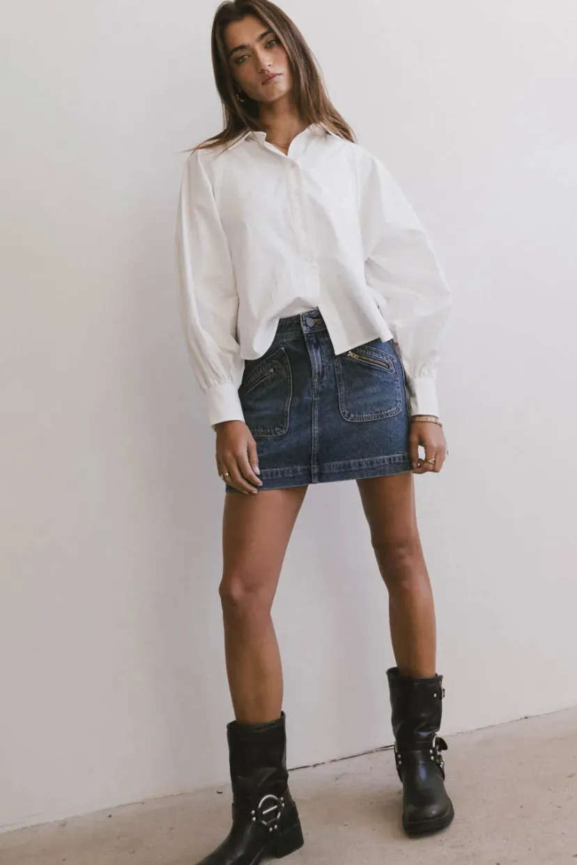 Skirts>Bohme Bandri Denim Mini Skirt