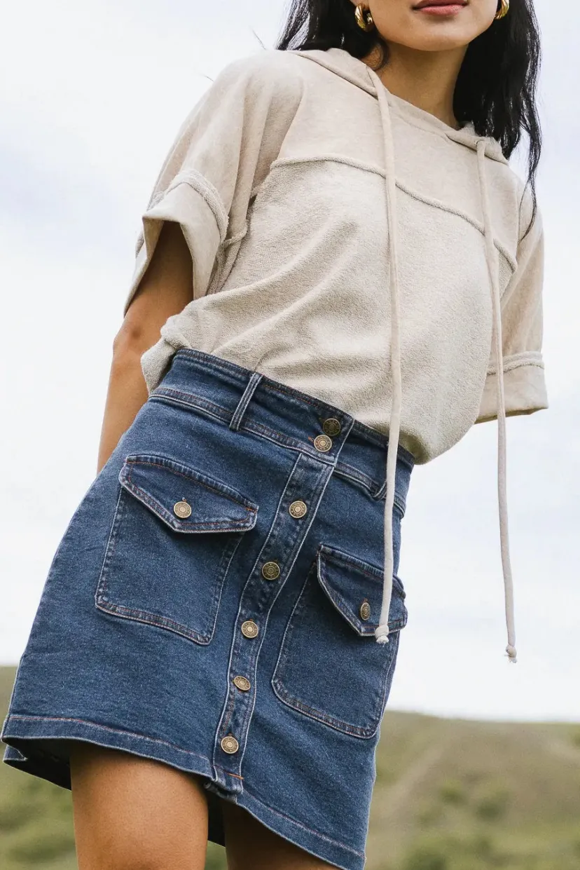 Skirts | All Bottoms>Bohme Beatrice Denim Mini Skirt