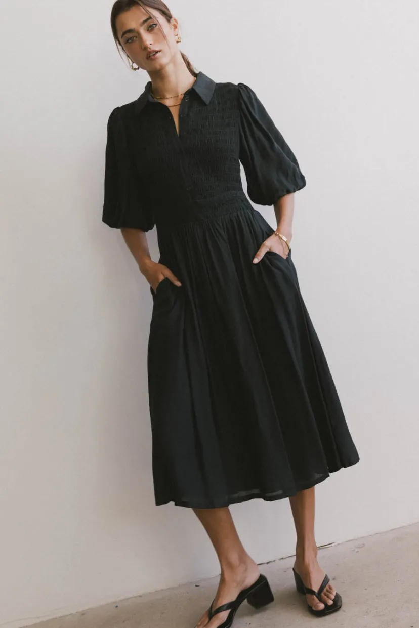 Dresses | Midi Dresses>Bohme Belen Midi Dress in Dark Teal