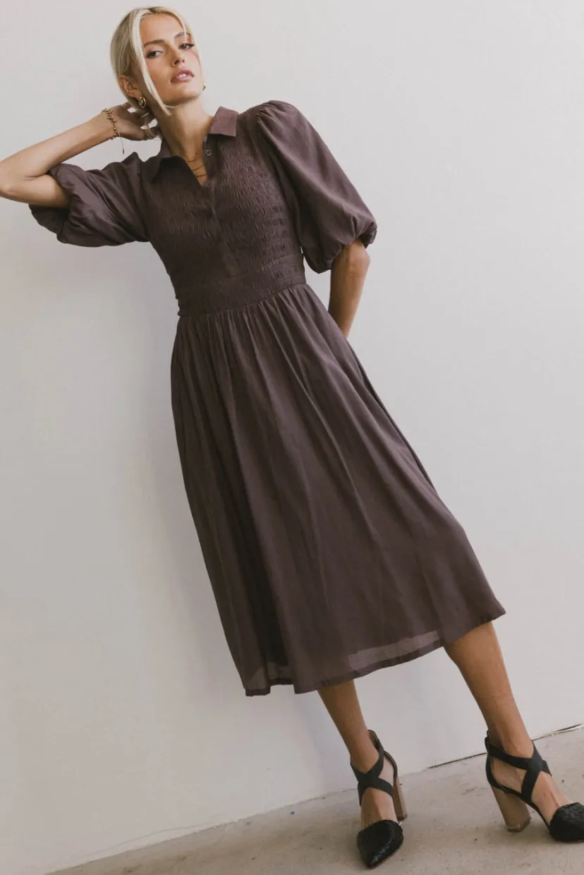 Dresses>Bohme Belen Midi Dress in Mauve