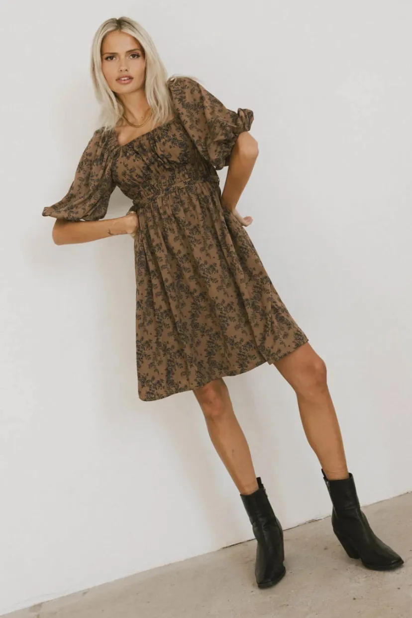 Dresses | Mini Dresses>Bohme Bellamy Midi Dress in Brown