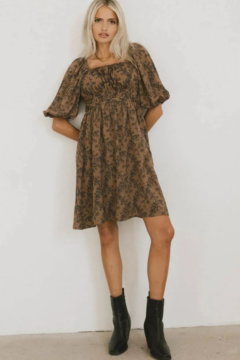 Dresses | Mini Dresses>Bohme Bellamy Midi Dress in Brown