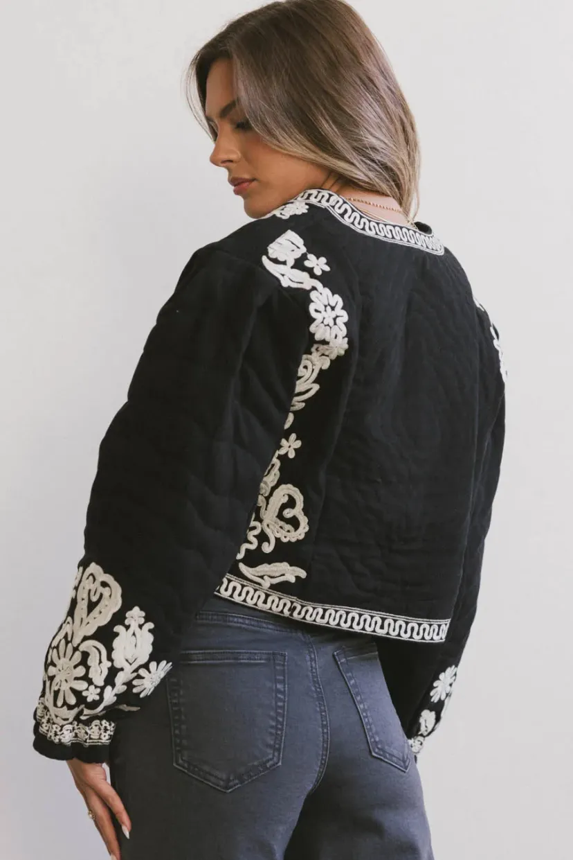 Tops | Jackets>Bohme Benja Embroidered Jacket in Black