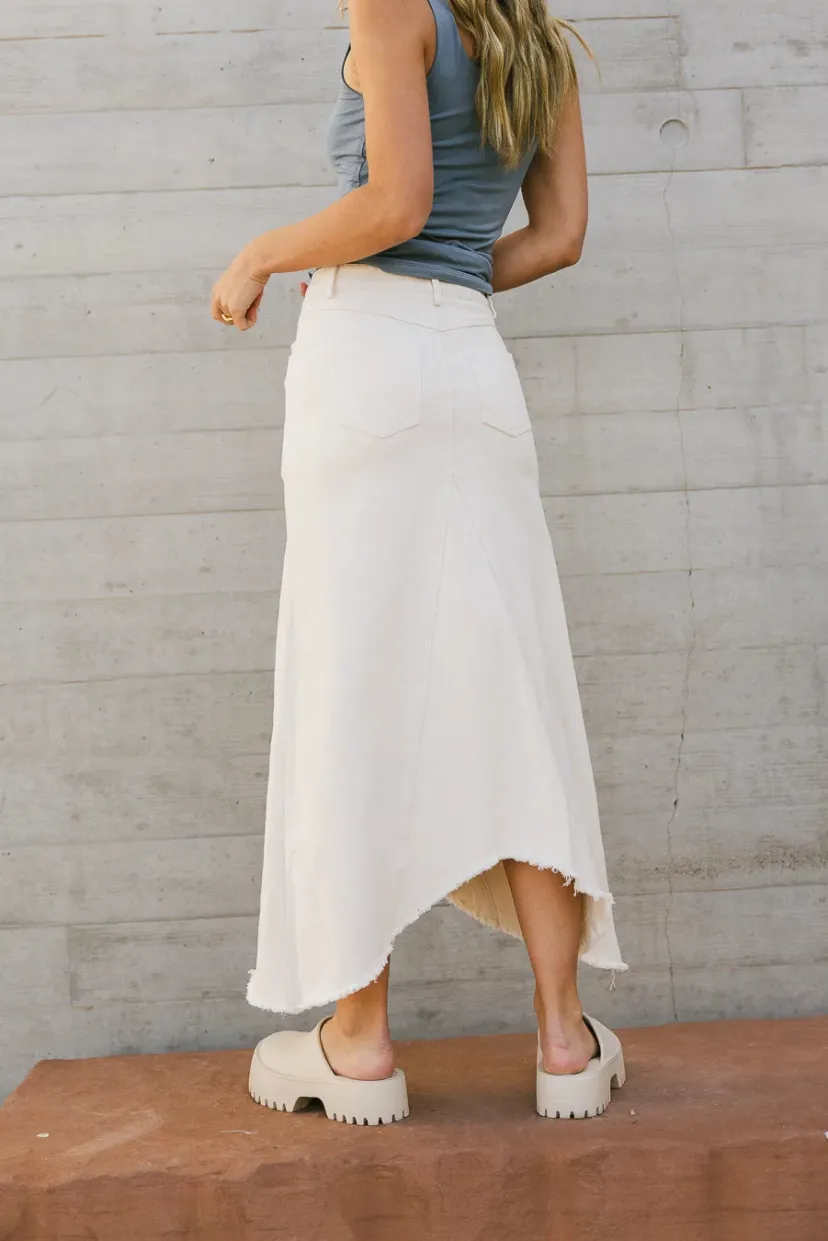 Skirts | All Bottoms>Bohme Blythe Denim Skirt in Natural