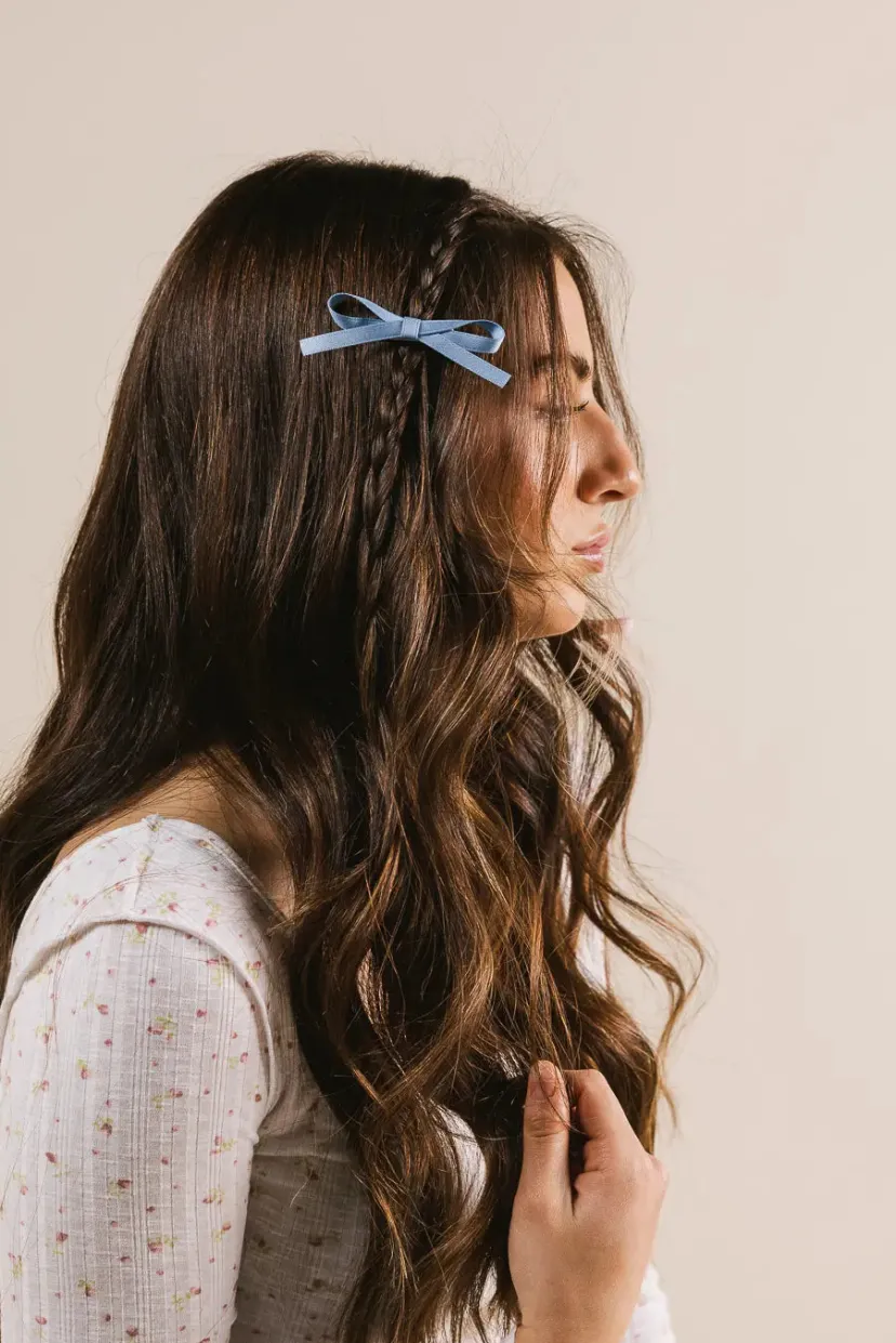 Hair Accessories>Bohme Bow Hair Clip Set in Blue