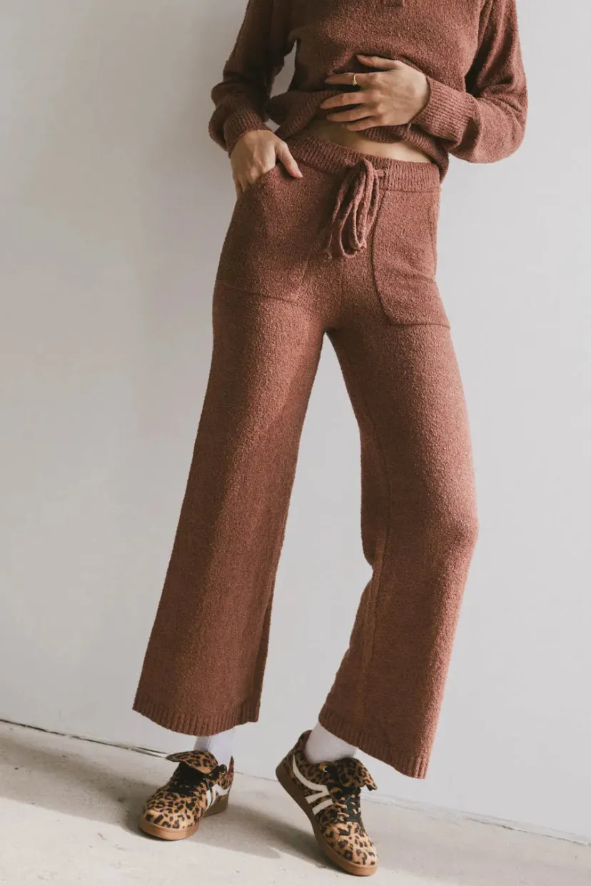 Sets | Loungewear>Bohme Breck Knit Pants in Brick