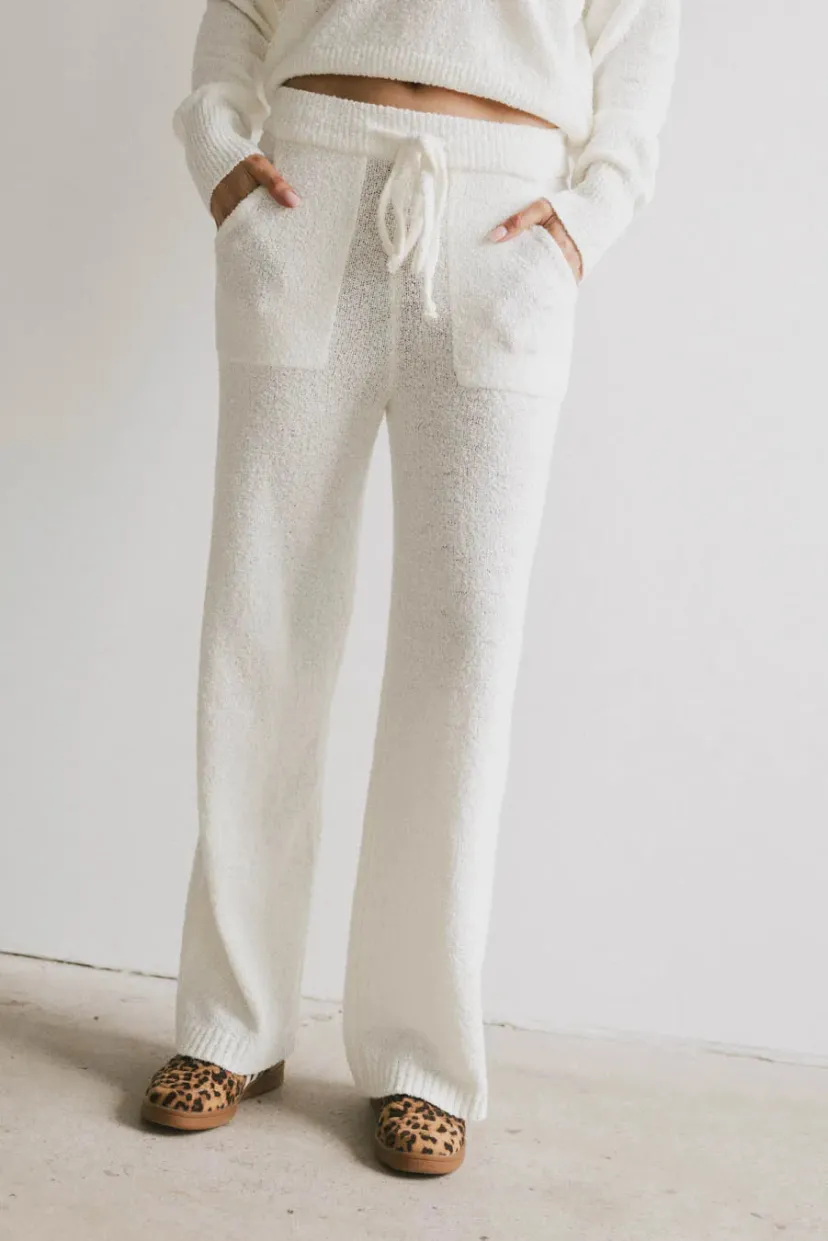 Sets | Loungewear>Bohme Breck Knit Pants in Cream