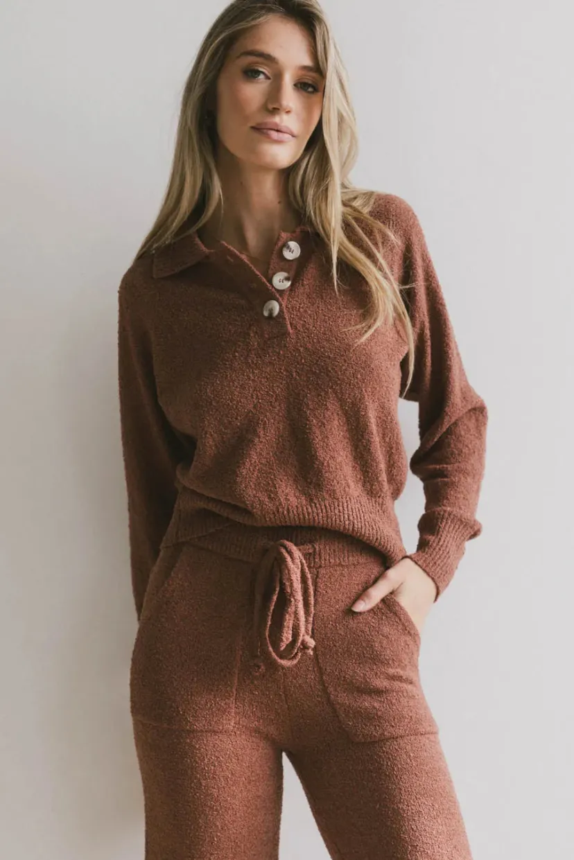 Tops | Sets>Bohme Breck Knit Sweater in Brick