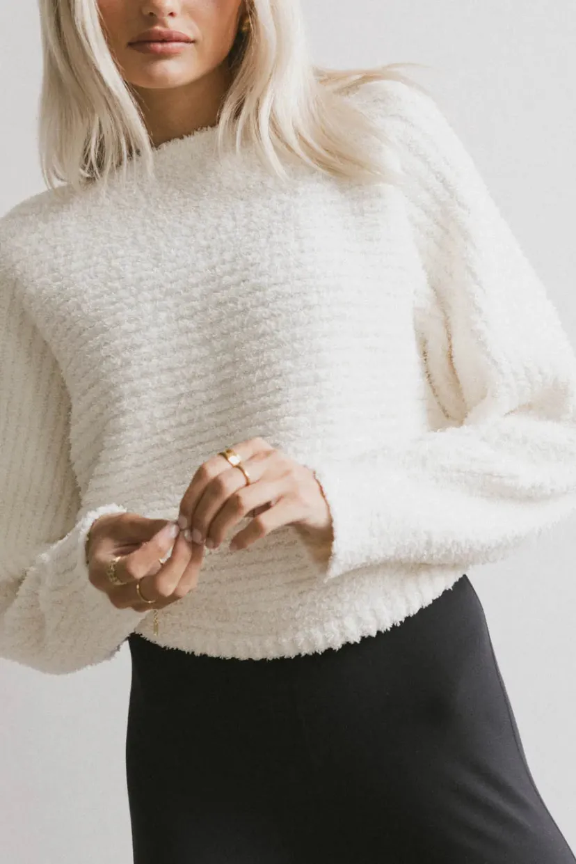 Tops | Sweaters>Bohme Calia Knit Sweater in Cream