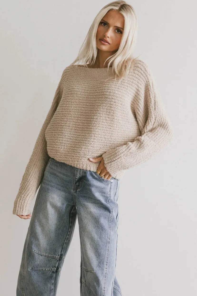 Tops | Sweaters>Bohme Calia Knit Sweater in Tan