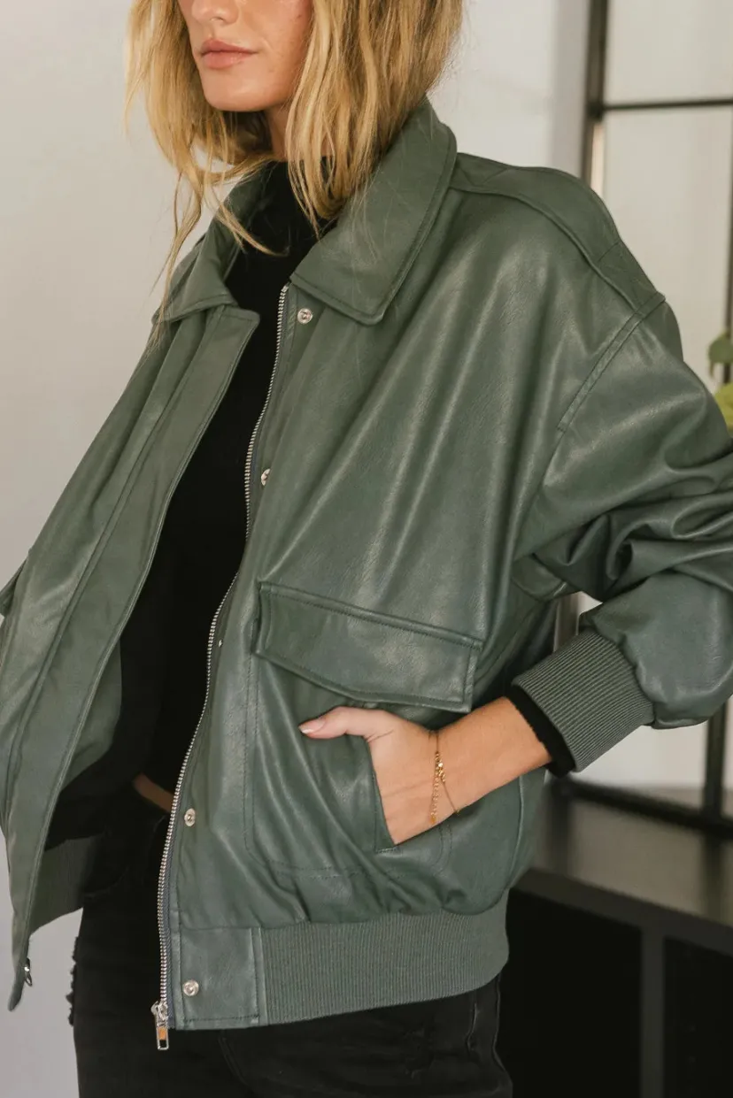 Jackets>Bohme Call Me Back Vegan Jacket in Olive