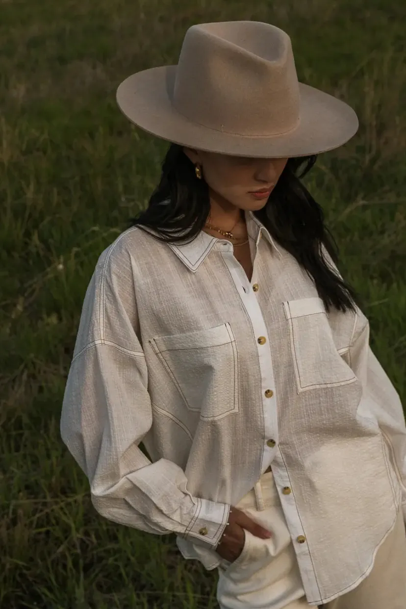 Tops>Bohme Calypso Collared Top