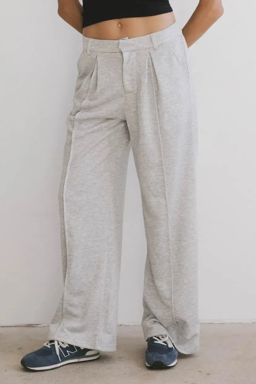 Pants | All Bottoms>Bohme Cami French Terry Trouser in Grey