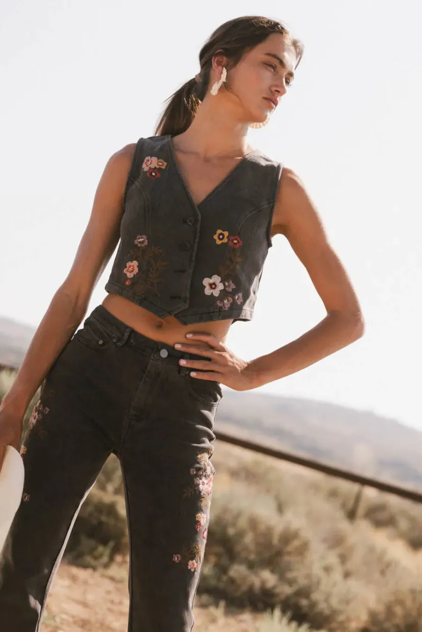 Tops>Bohme Camille Embroidered Vest