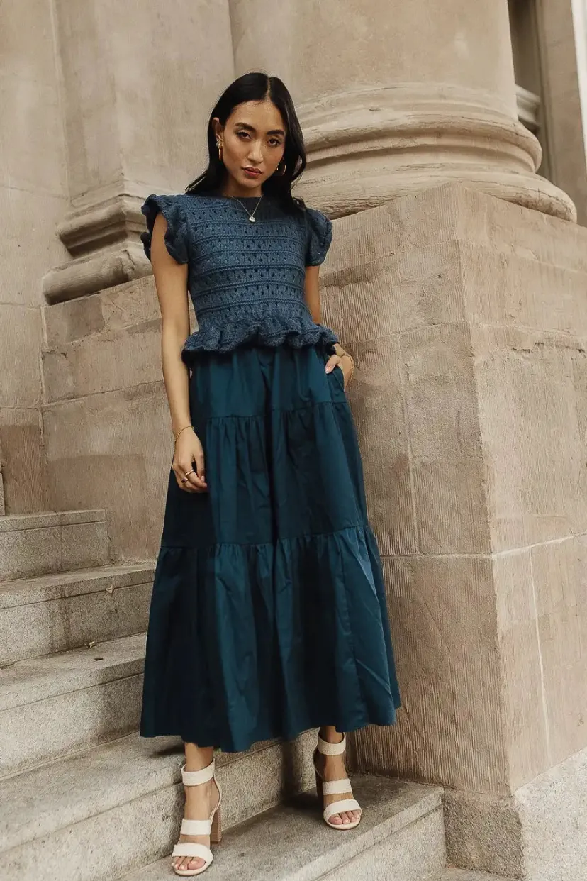 Dresses>Bohme Carey Maxi Dress in Teal