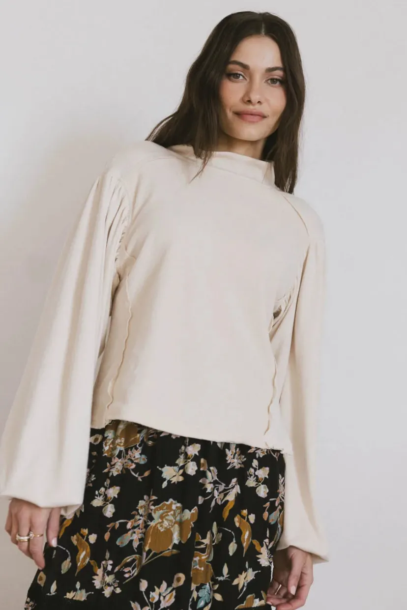 Tops | Sweaters>Bohme Carsyn Sweater in Cream