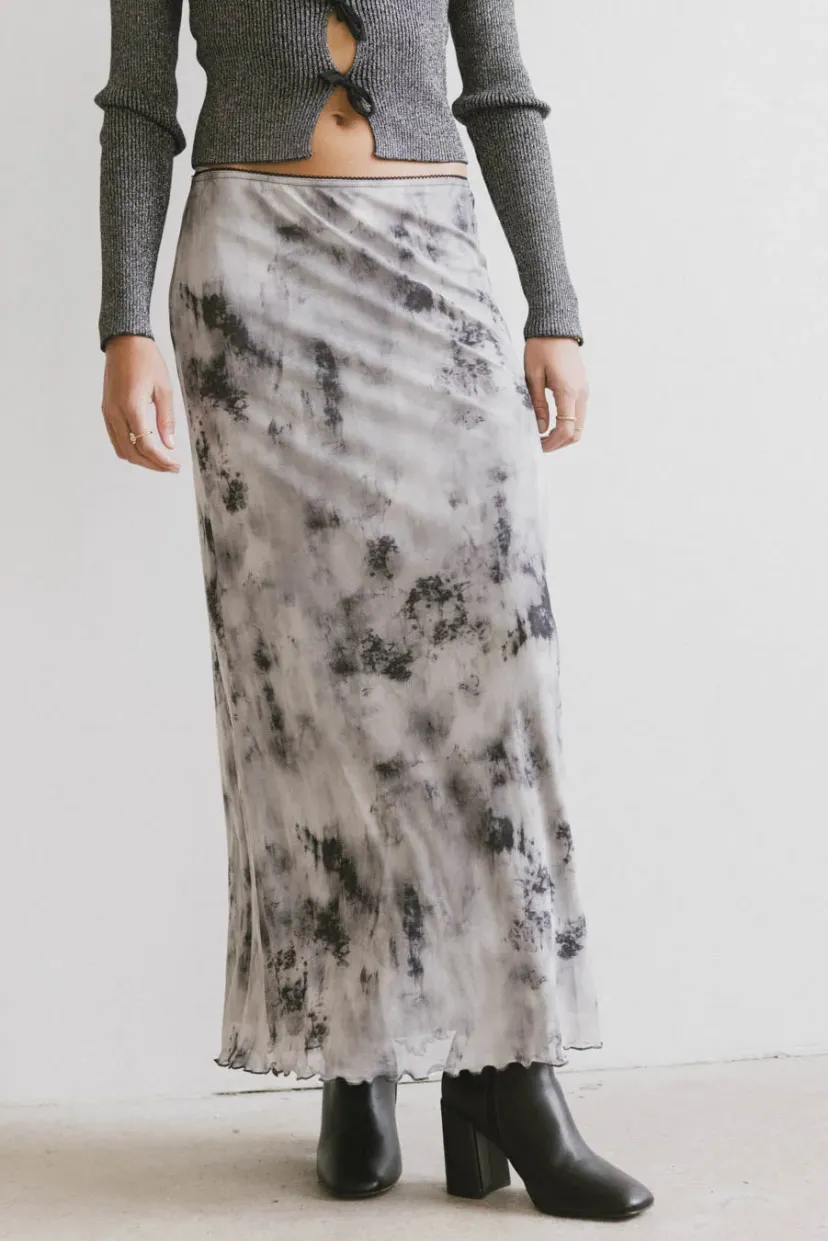 Skirts | All Bottoms>Bohme Chandler Abstract Maxi Skirt in Grey