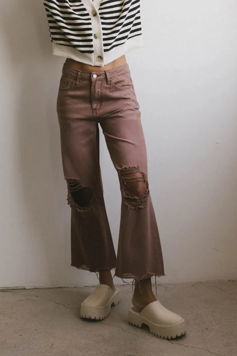 Denim | All Bottoms>Bohme Charlie Distressed Jeans in - FINAL SALE Mauve