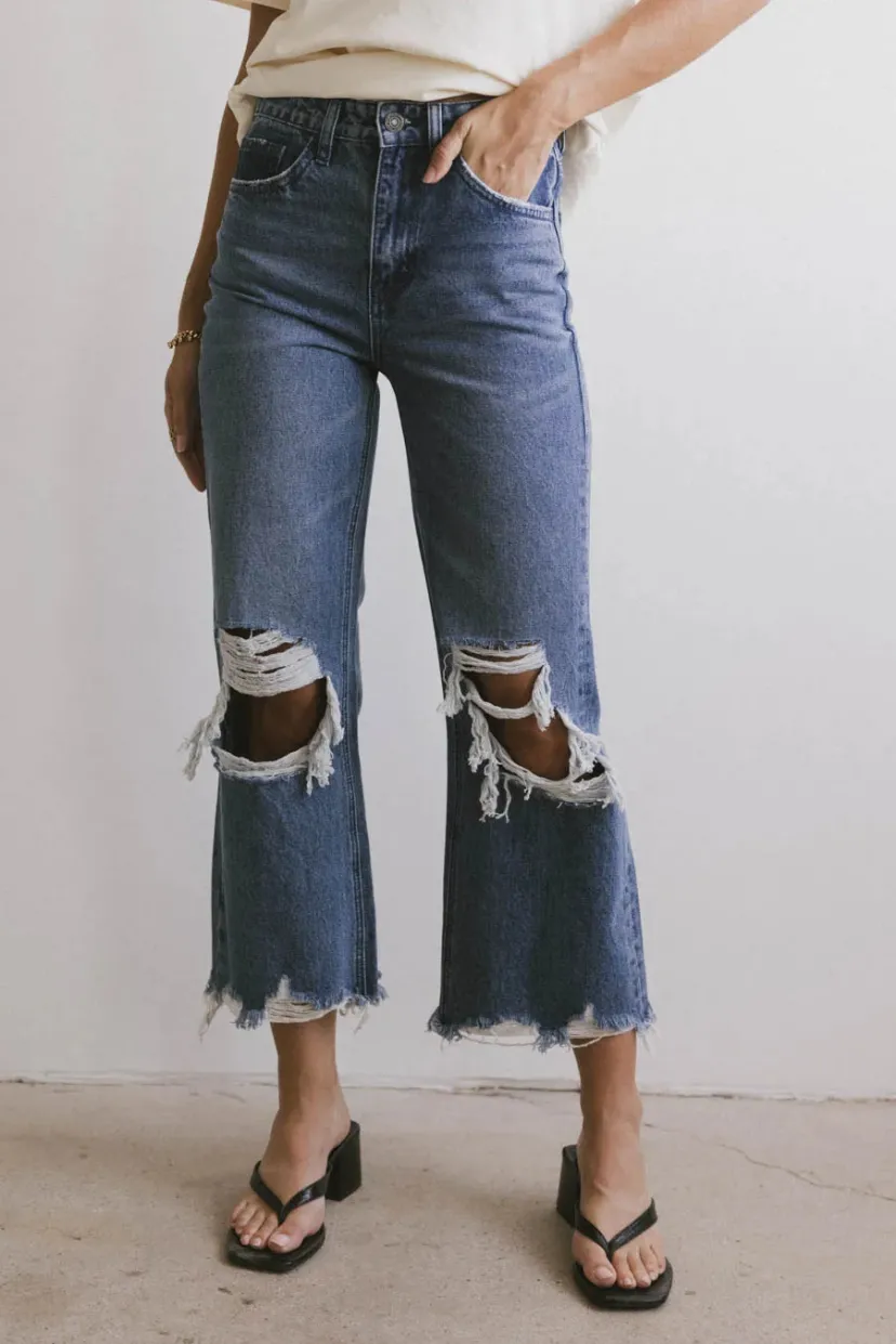 Denim | All Bottoms>Bohme Charlie Distressed Jeans in Medium Wash - FINAL SALE Mediumwash