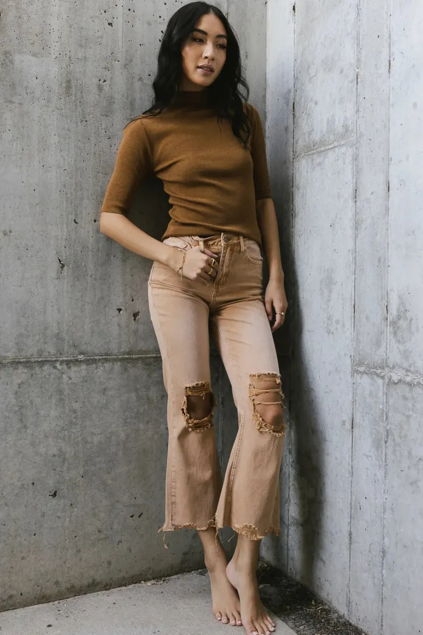 Denim | All Bottoms>Bohme Charlie Distressed Jeans in - FINAL SALE Mustard