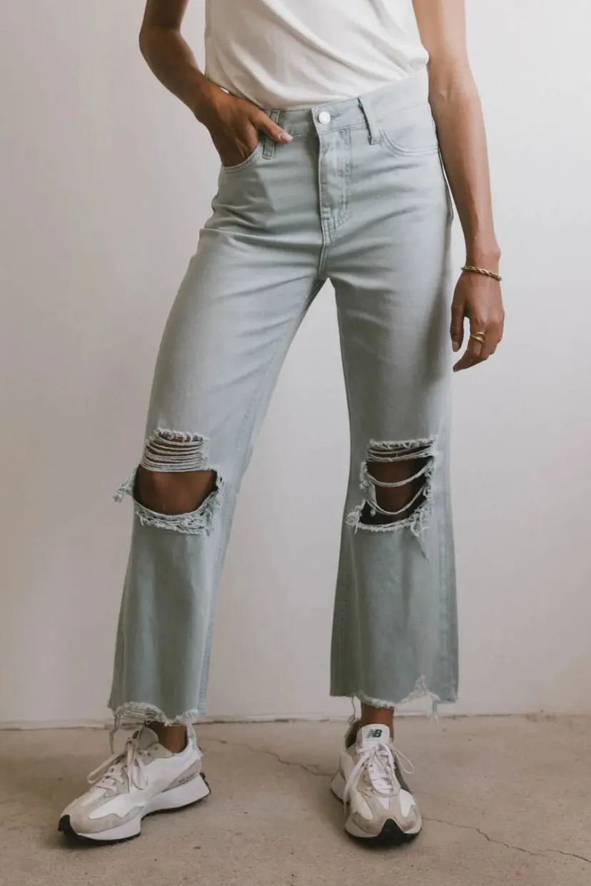 Denim | All Bottoms>Bohme Charlie Distressed Jeans in - FINAL SALE Seafoam