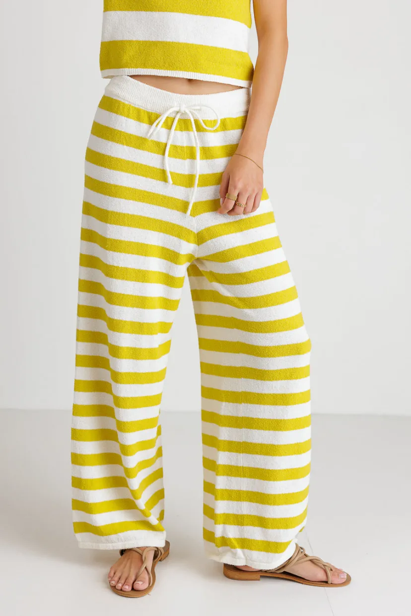 Pants | All Bottoms>Bohme Charly Striped Pants in - FINAL SALE Yellow