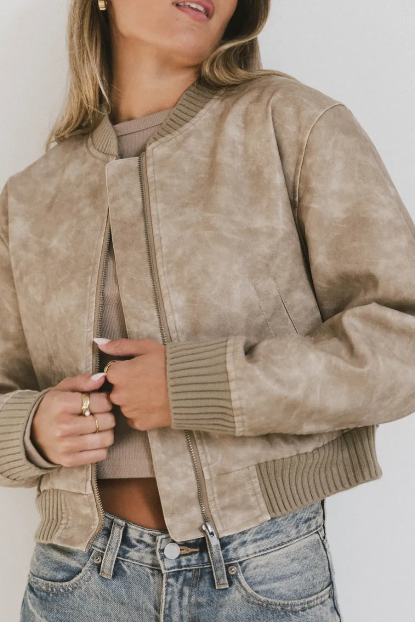 Jackets>Bohme Clarissa Bomber Jacket in Tan