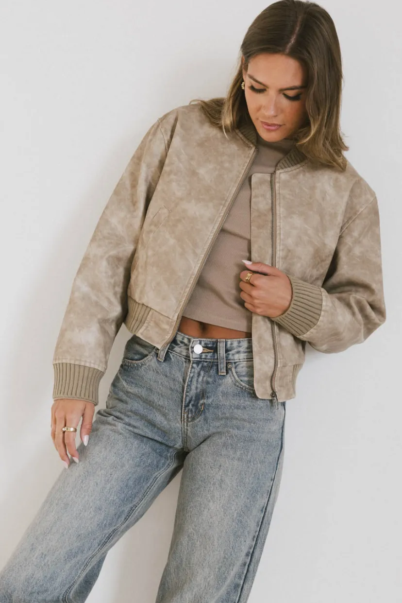 Jackets>Bohme Clarissa Bomber Jacket in Tan