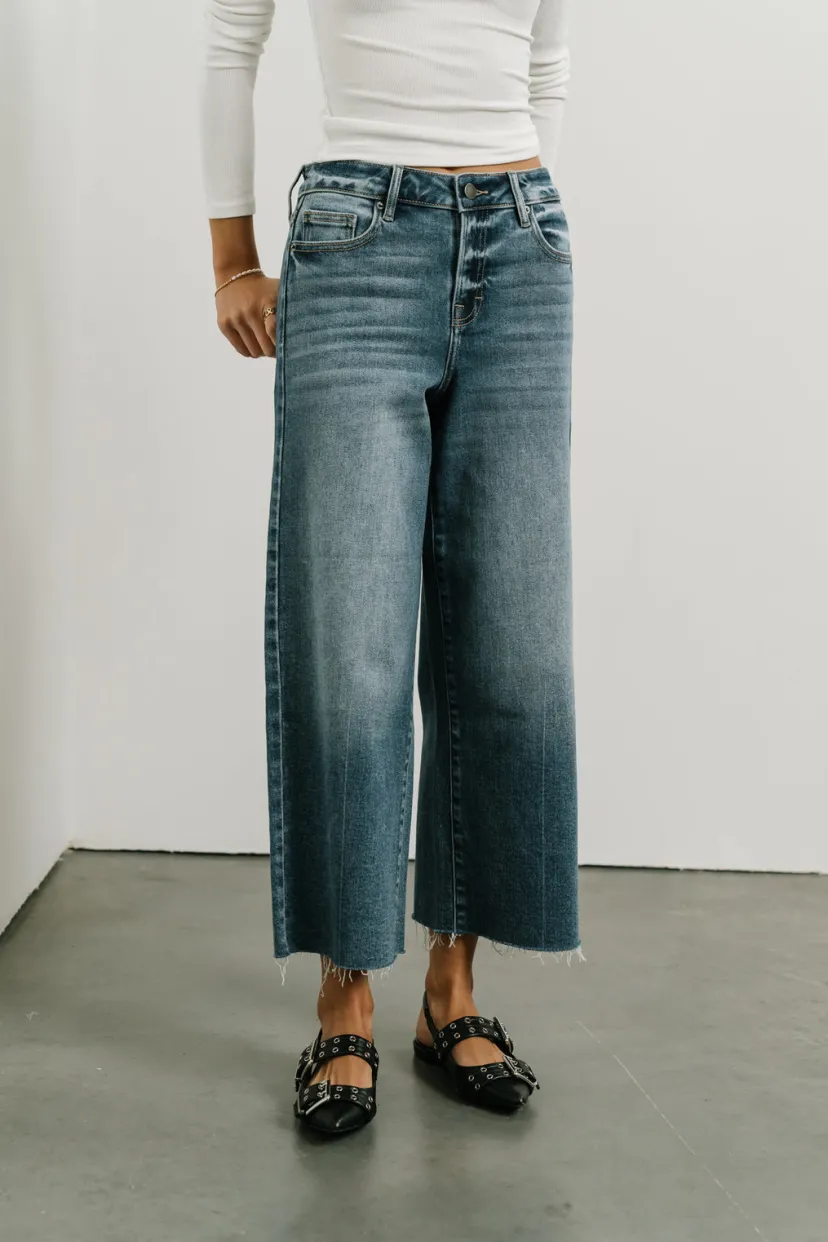 Denim | All Bottoms>Bohme Colette Wide Leg Jeans in Medium Wash Mediumwash