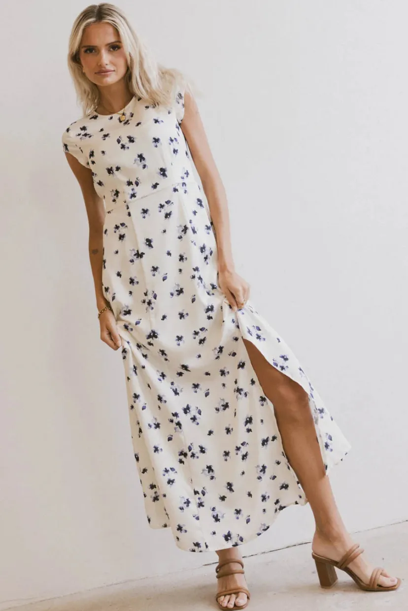 Dresses | Maxi Dresses>Bohme Daniella Floral Dress in Cream